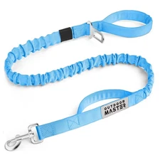 OutdoorMaster Bungee Dog Leash, Heavy Duty Dog Leash with Shock Absorption, 2