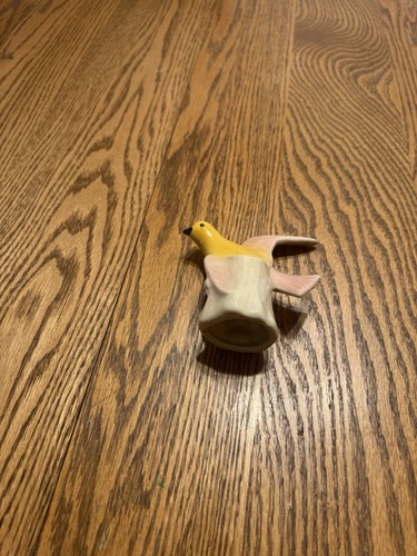 Vintage Royal Copley Mid Century Yellow Pink Bird On White Stump Figurine 4.25" - Picture 5 of 12
