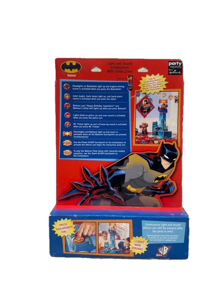 Hallmark Party Express Batman Centro de mesa interactivo Decoración 2005 ¡NUEVO! Foto 2 de 4