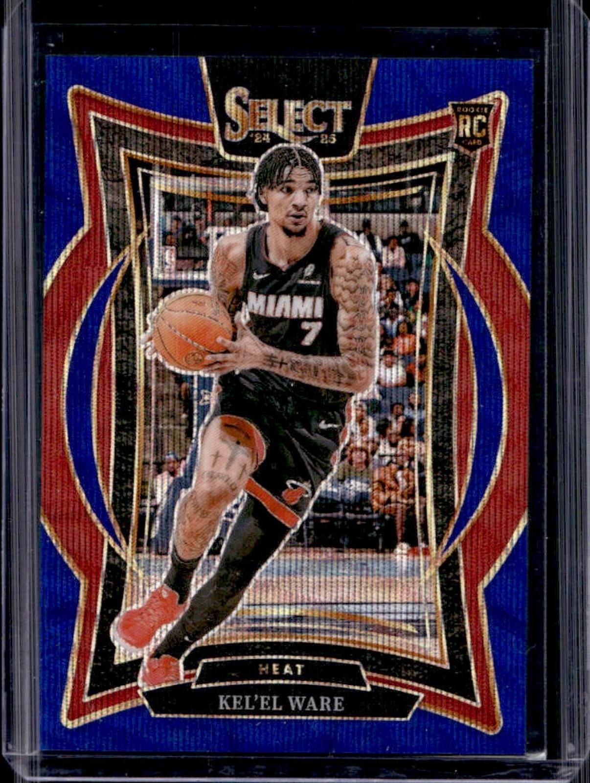 2024-25 Panini Select Kel'el Ware Concourse RC Blue Wave Prizm Rookie #/75 Heat