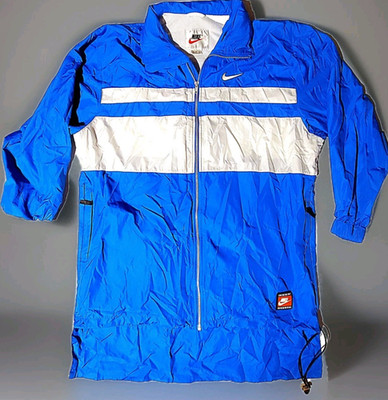 Vintage Nike Windbreaker Jacket Team Sports Fishtail Hooded Big Swoosh 90s