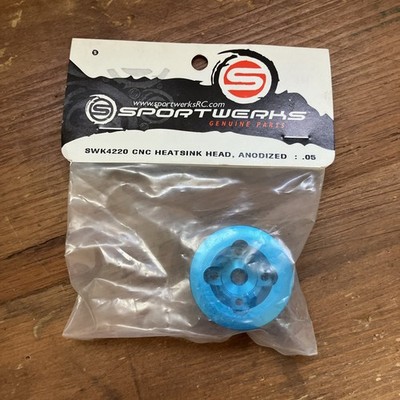 Sportwerks SWK4220 CNC Heatsink Head, Anodized : .05 Blue NOS RC Part