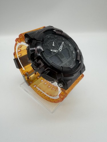 Custom Casio G-Shock GA100 Black & Orange Watch One of a Kind