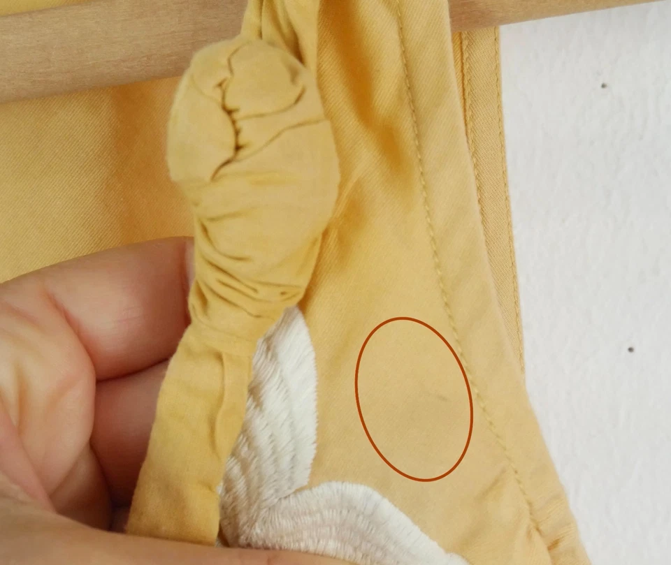 Anthropologie размер 4 верхний масло желтый вышитый Y2K Twee Odille романтический - Изображение 3 из 4