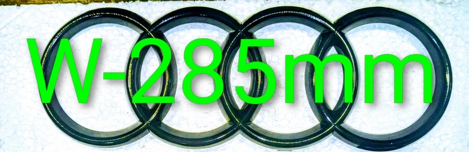 09-17 NEGRO BRILLO AUDI Q5 Q7 Q8 REJILLA DELANTERA Y MALETERO TRASERO EMBLEMA INSIGNIA LETRAS Foto 4 de 4