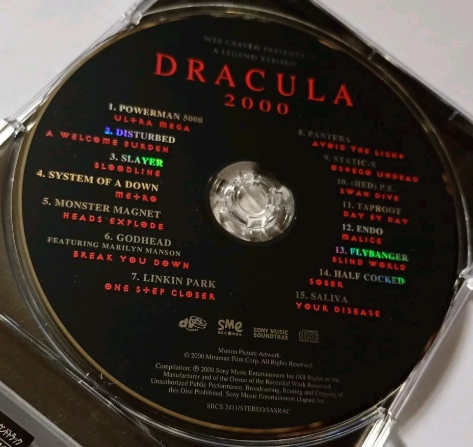 V/A - DRACULA 2000 - JAPAN IMPORT - CD SOUNDTRACK ALBUM - W/ OBI - SRCS2411  - Image 3 of 4