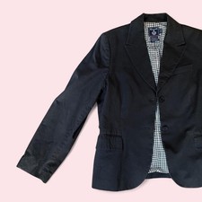 Black Faconnable Blazer with Button-up Front, Pockets, and a Relxed Fit