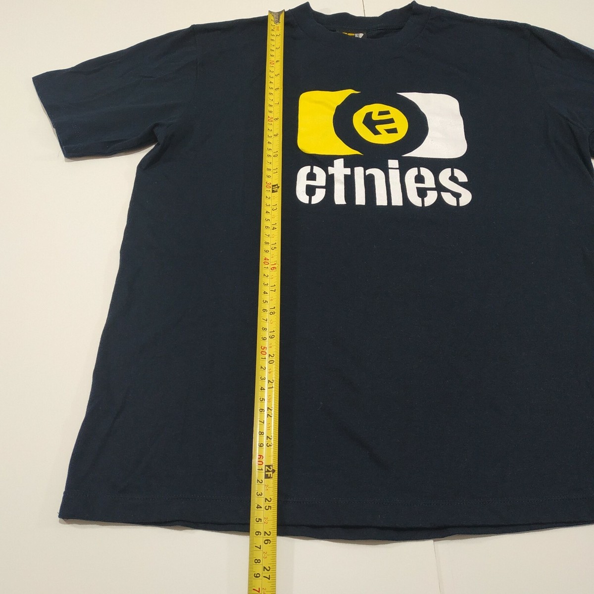 Etnies Skate T Shirt Navy Blue Short Sleeve Sz L Skateboarding
