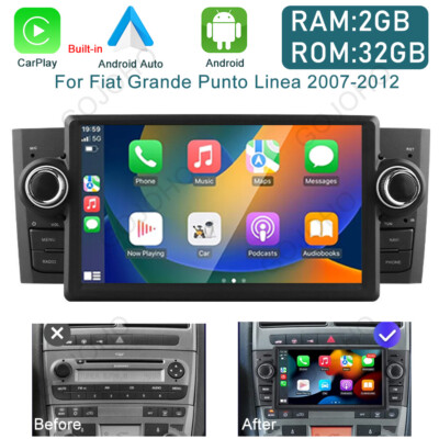 7'' For Fiat Grande Punto Linea 2007-12 Car Stereo Radio GPS Navi Carplay 32G