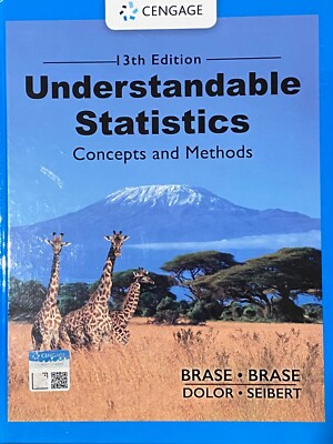Understandable Statistics, Brase and Brase, 13th ed, Brand New, Low Price