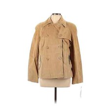 Vintage Terry Lewis Tan Suede Double Breasted Jacket Size L Nwt