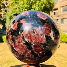 14.16LB Huge astrophyllite quartz "fireworks stone" crystal ball therapy 290