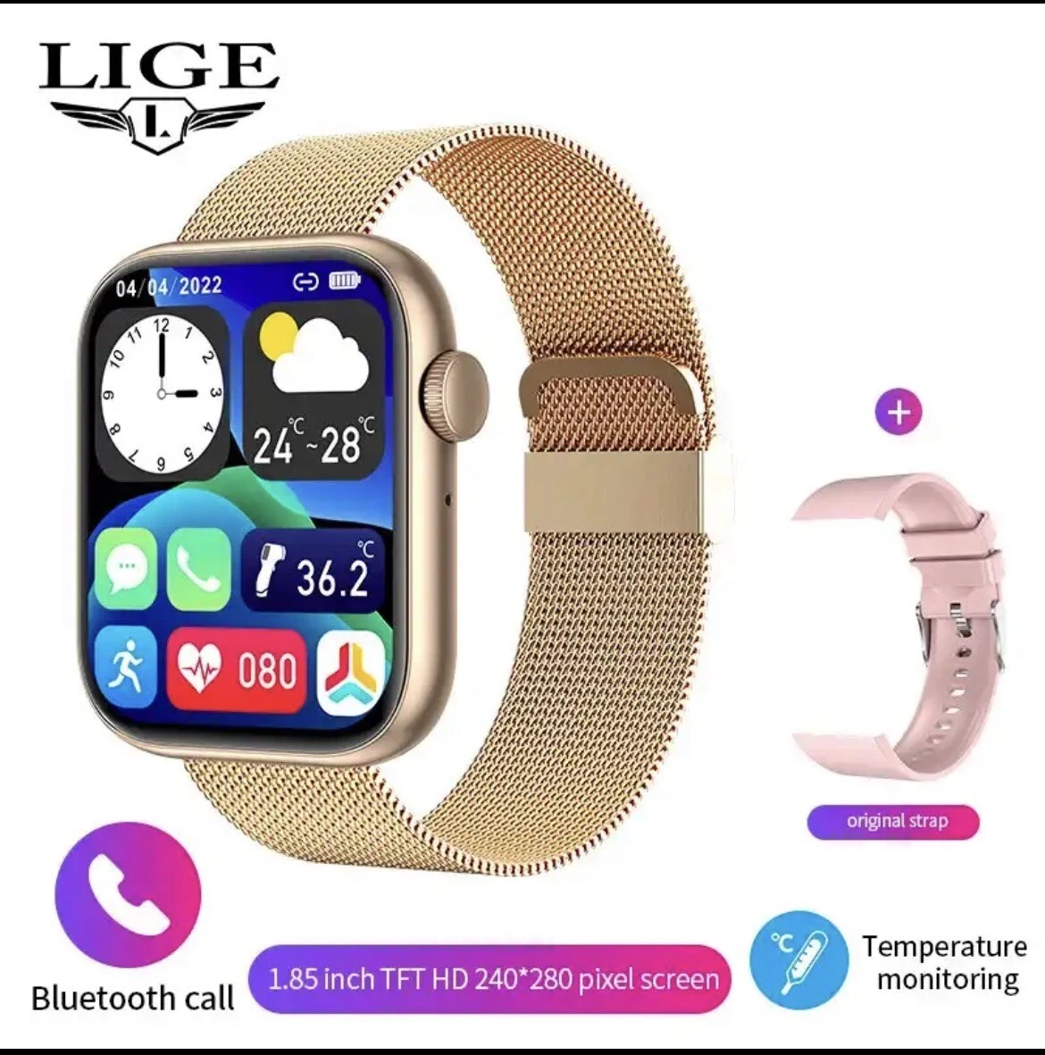 Fitness watch rose gold cheap