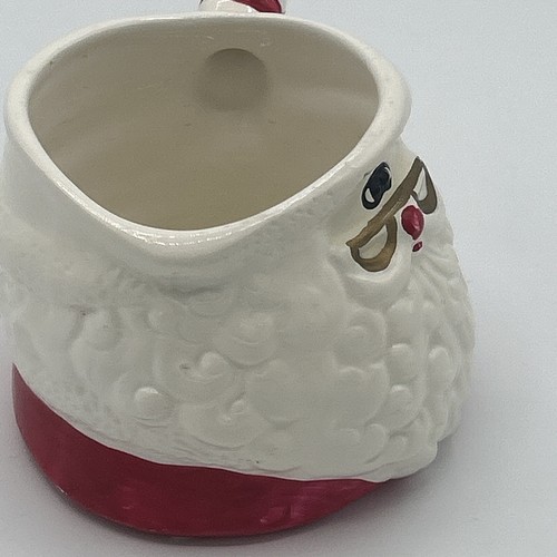 SANTA CLAUS 1950’s Vintage Christmas Mug Ceramic Handpainted 3.5” World Bazaars - Picture 10 of 17