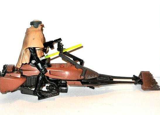 STAR WARS Power of the force LUKE SKYWALKER SPEEDER BIKE complete