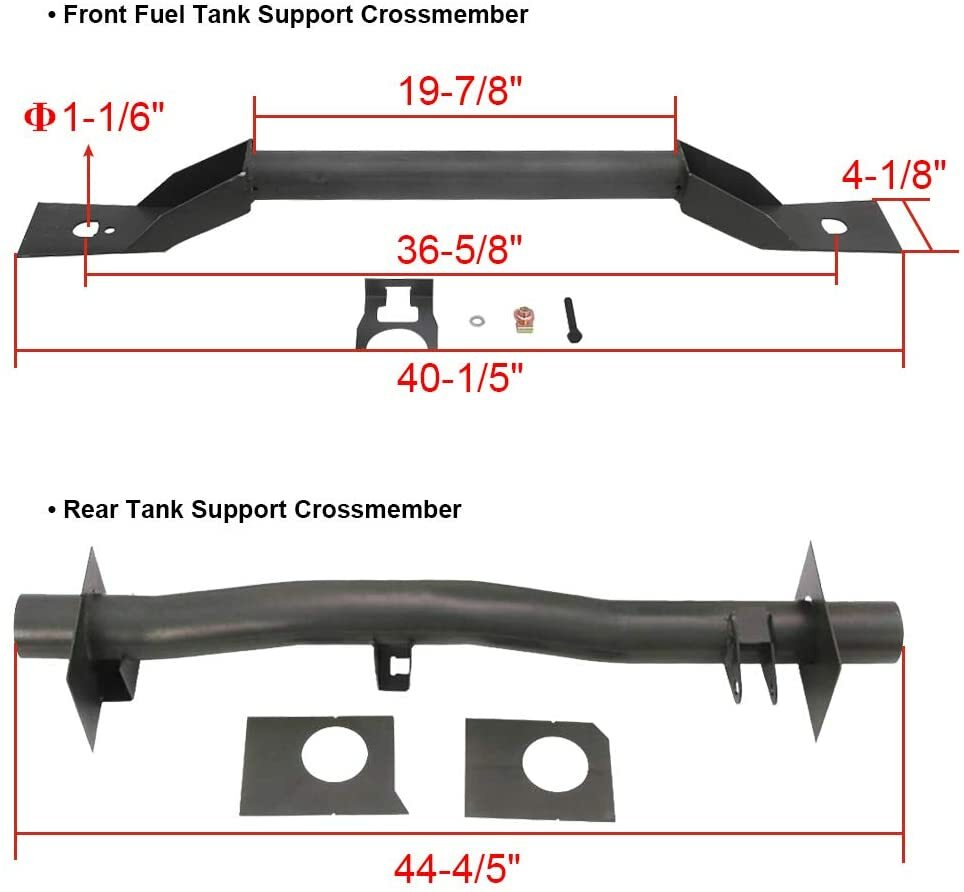 99-06 Silverado Gas Tank Crossmember Rear Upper Shock Mount Crossmember With Bracket Compatible For 1999-2006 Chevy Silverado GMC Sierra 1500 2500 Fuel Tank Support 2500HD Spare Tire