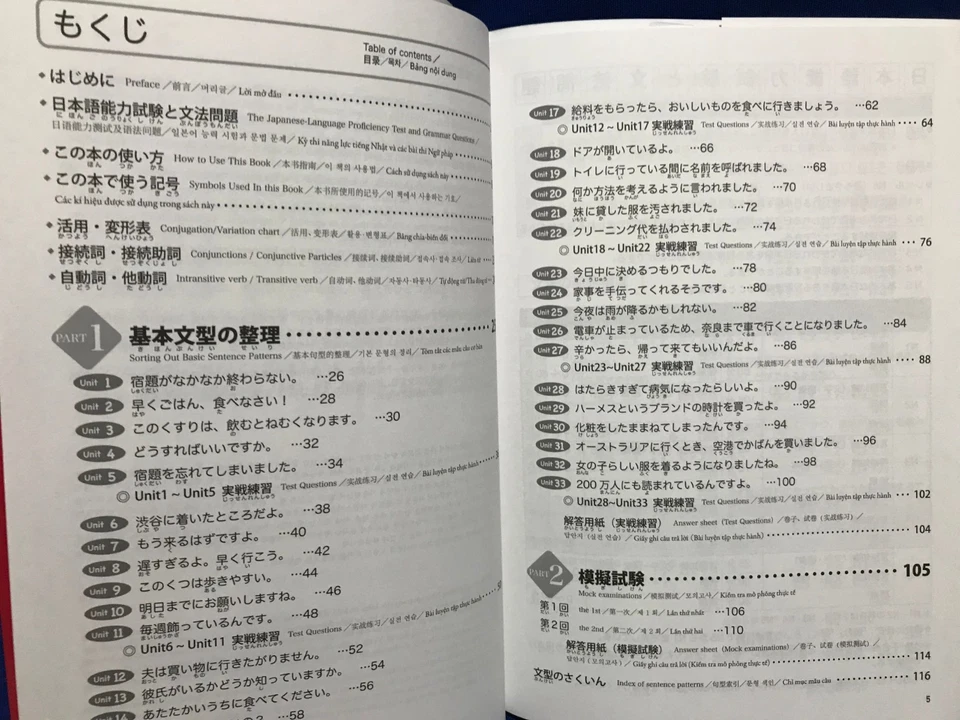 JLPT Quick Mastery N4 Grammar Comprehension Workbook Japanese Language Test - Image 3 of 4