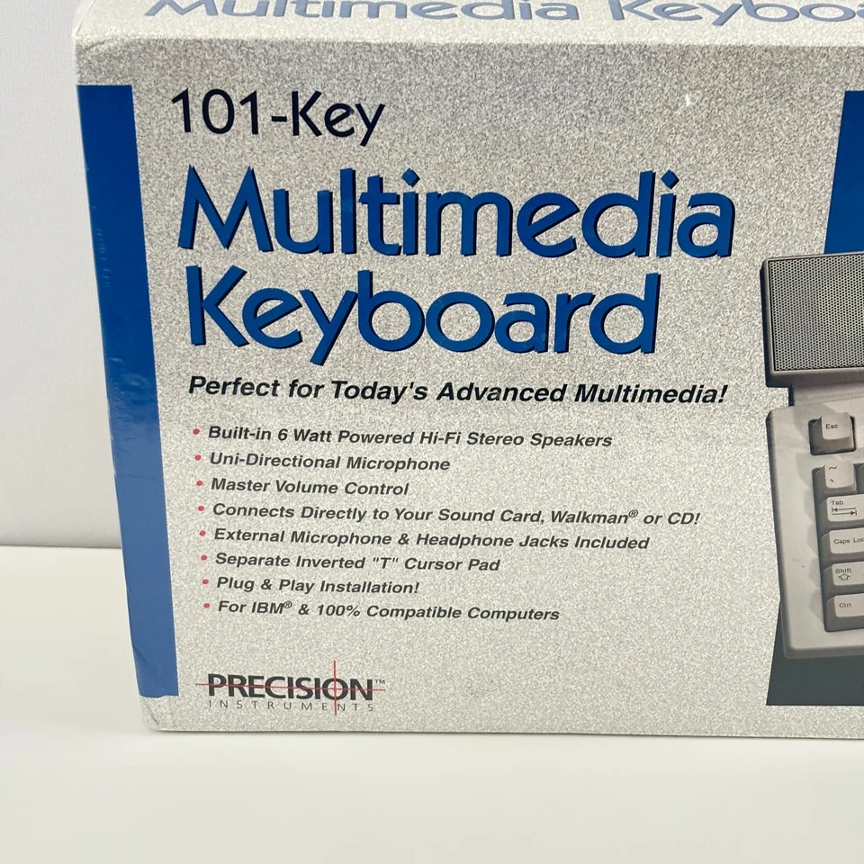 Precision 101 Key Multimedia Keyboard KB101MM Built-in Speakers & Mic - Image 2 of 4