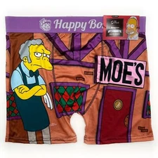 The Simpsons Boxer Briefs Mens XL Underwear Moe’s Tavern Moe Purple Brown Gift