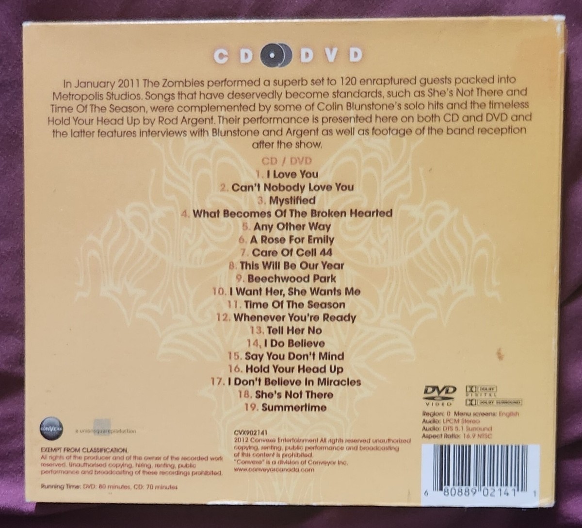 The Zombies - Recoded Live In Concert London - CD + DVD - Signed