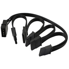 IDE to SATA Power Splitter Cable,Lp4 4Pin IDE to 5 X15 Pin SATA Power Conversion