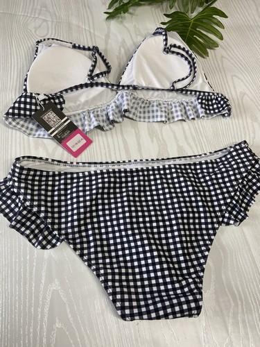 Black And White Swimsuit for Women Two Pieces XL - Picture 2 of 4