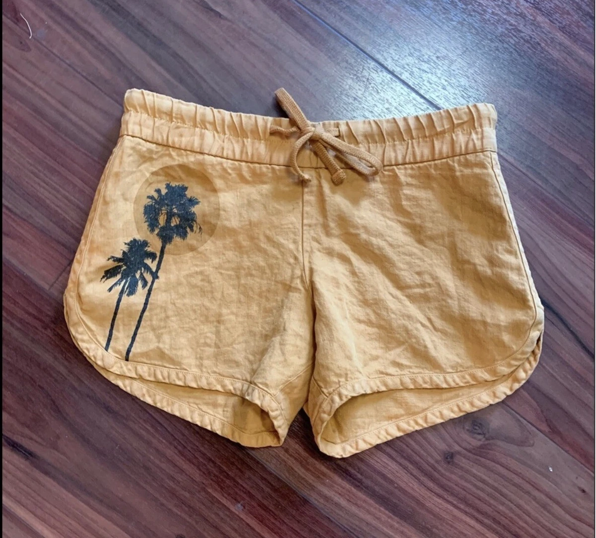 James Perse Dolphin Linen Shorts with Palm Trees. Size XS. Retail