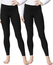 Womens 32 Degrees Heat Base Layer Pant 2 Pack Black XL X-Large