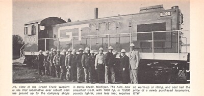 Battle Creek MI Rebuilt Engine #1000 Grand Trunk West Alco CS-9 Vtg Mag Excerpt