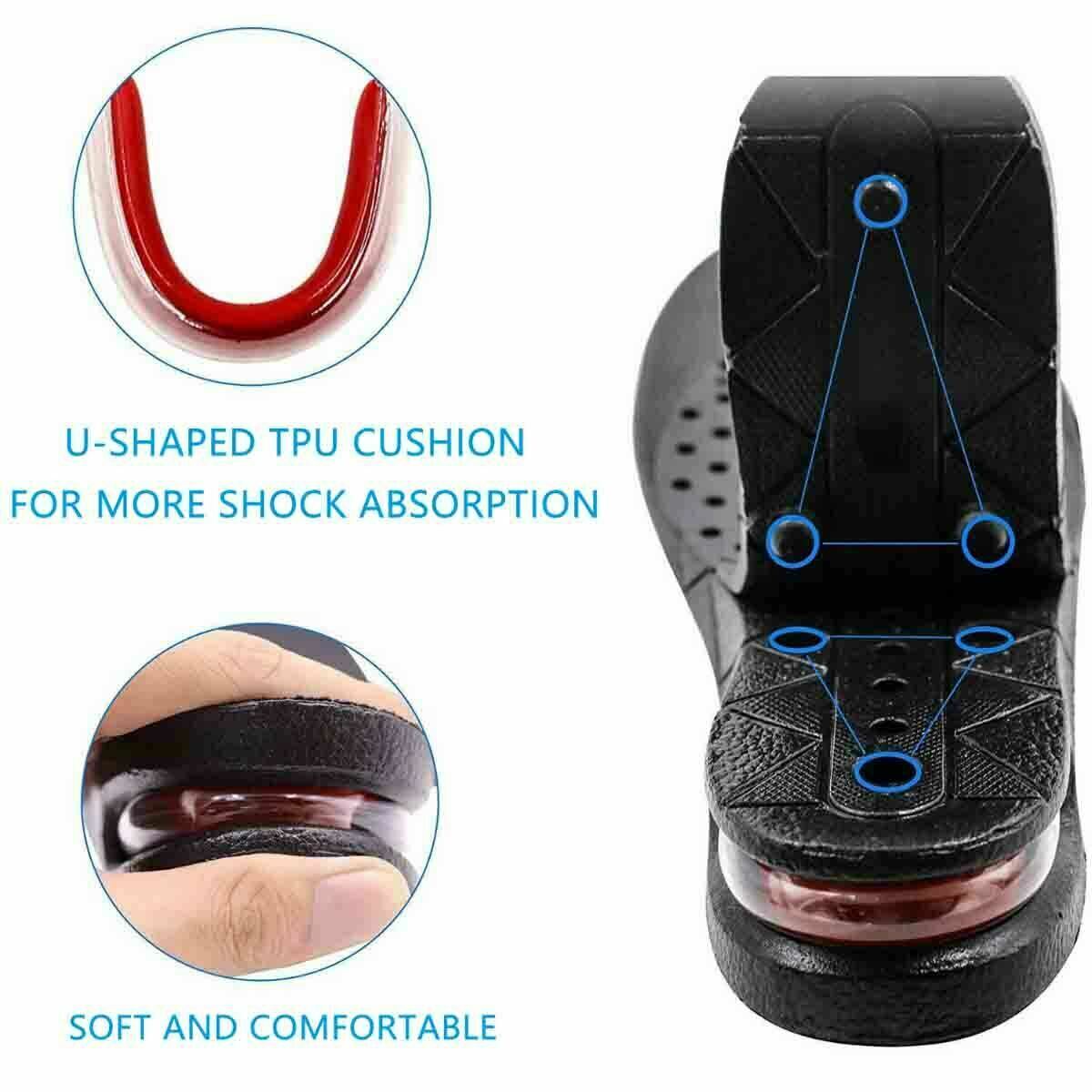 Unisex Insole Heel Lift Insert Shoe Pads Height Increase Cushion