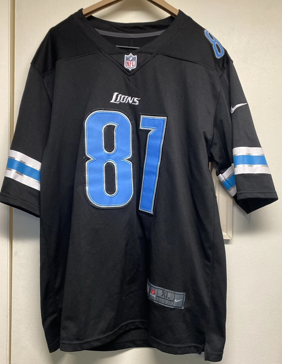 Nike Detroit Lions No81 Calvin Johnson Black Men's Stitched NFL Limited 2016 Salute To Service Jersey