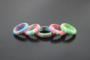 Fashion jewelry wholesale lots 99pcs charm colorful polymer clay rings AH241