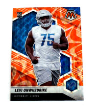 Levi Onwuzurike Orange Reactive Prizm RC Mosaic #359 Detroit Lions Rookie