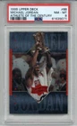 1999 UPPER DECK ATHLETE OF THE CENTURY #88 MICHAEL JORDAN CARD BULLS PSA 8