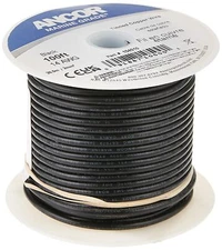 100 Feet Black 12 AWG Marine Grade Electronic Wire Tinned Copper Insulation