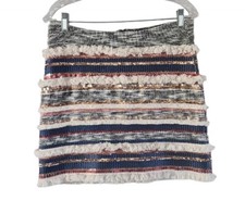 Anthropologie Moulinette Soeurs Erine Fringe Sequin Skirt lined Womens Size 4