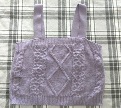 Full Circle Trends Womens Knit Lavender Bra Like Top Size Small acrylic