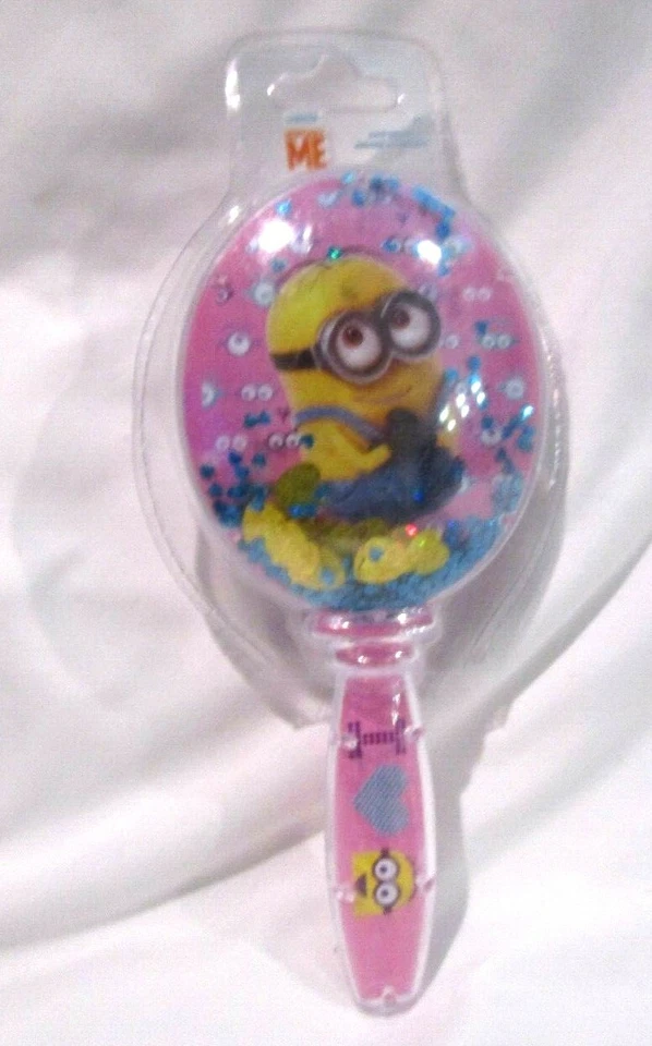 Despicable Me Minions Dave Stuart 8" Coctelera Brillo Globo de Nieve Cepillo de Pelo - ¡Nuevo! Foto 2 de 4