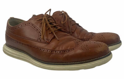 Cole Haan Grand Long Wing II Leather Brown C21133 Men Sz 10 M Oxford Derby Shoes Cole Haan Grand Long Wingtip C21133 Oxford Shoes Men main image 3
