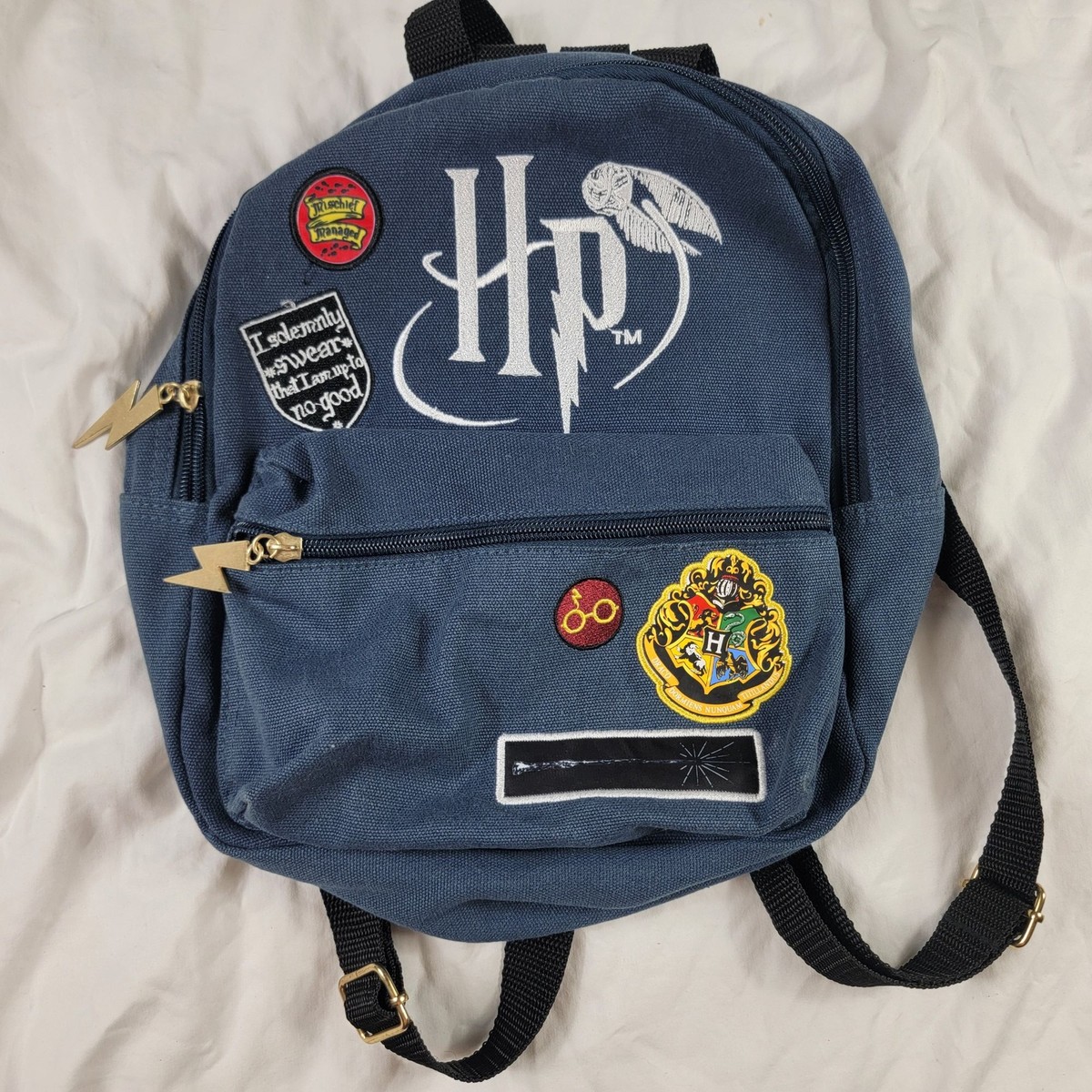 Harry Potter Up To No Good Blue Backpack School Collage  display picture 1