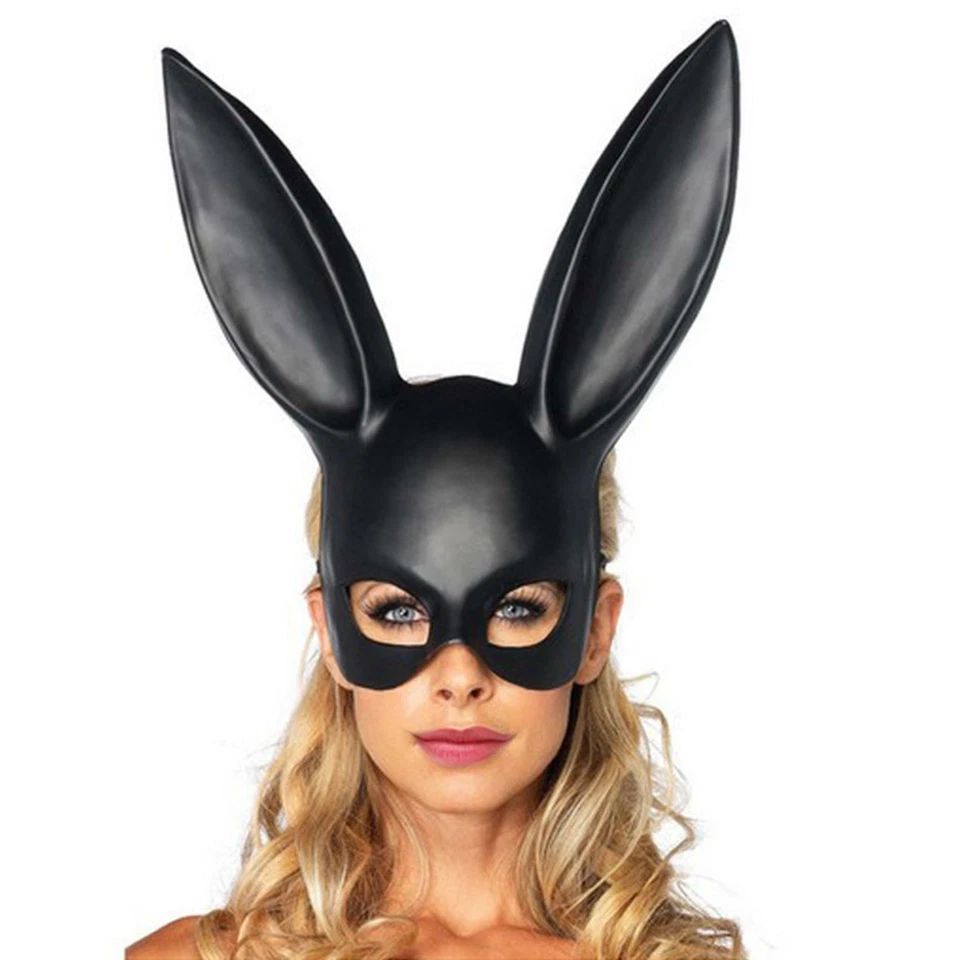 Bunny Ear Rabbit Mask Theatrical Halloween Eve Face Cover for Women Ladies - Image 3 of 4
