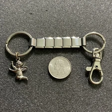 BlinQ Metal Clip On Keychain Key Ring With Guardian Angel #41727