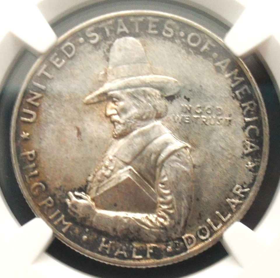 1920 50 Cents Pilgrim ,  NGC MS 64 , nice silver  coin       # 1651, 50-8 - Image 2 of 4