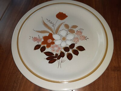 Vintage KINGSBURY Stoneware Collection ''Dogwood'' 12'' Round Platter, CI300, Japan