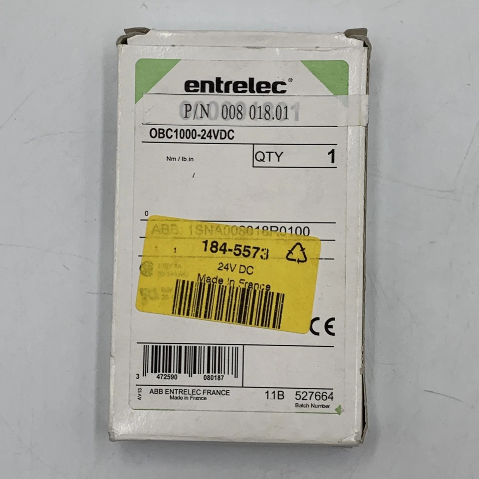 Lot of 2 Pcs - Entrelec 184-5573 OBC1000-24VDC Optocoupler Solid State Relay New - Image 2 of 4