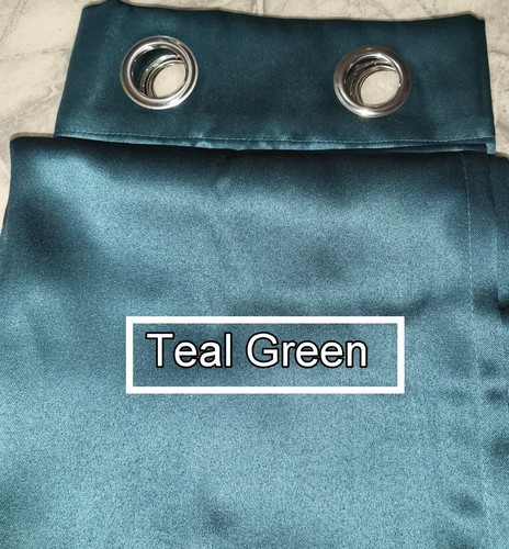 All Pure Satin 100% Blackout Curtains -Thermal Insulated Sunblock Eyelet Drapes. - Picture 35 of 49