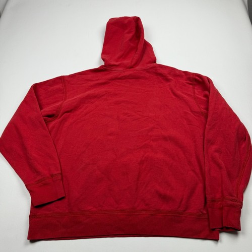 VTG Polo Jeans Co Ralph Lauren Hoodie Mens L Red PRL Crest Pullover Sweatshirt - Picture 5 of 6
