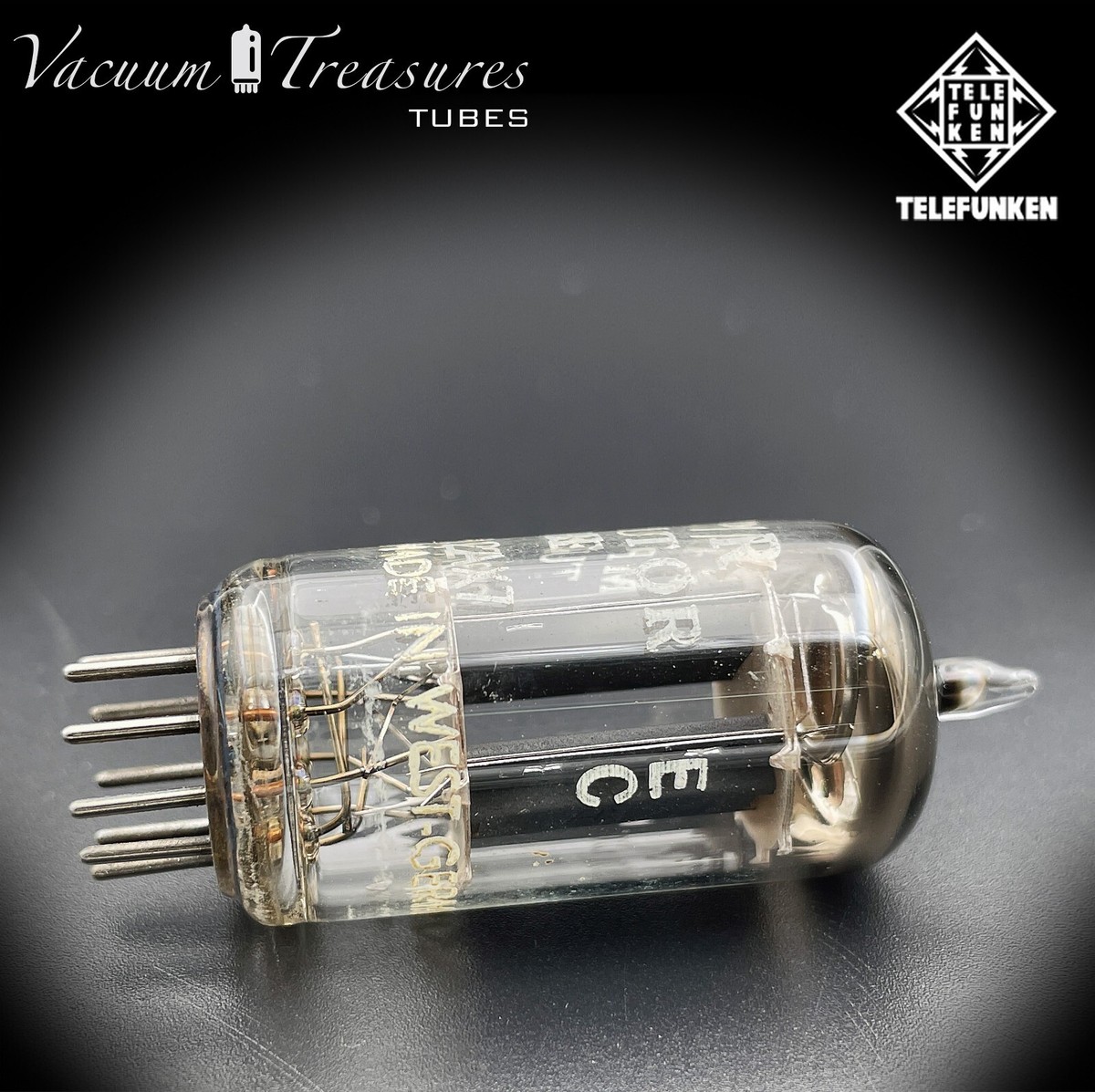 ECC83 ( 12AX7 ) TELEFUNKEN Ribbed Plates Diamond Bottom Tube ECC83 ( 12AX7 ) TELEFUNKEN Ribbed Plates Diamond Bottom Tube