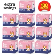 100 ct Female Disposable Dog Diapers, Tight & High Absorption, Comfort, Size L