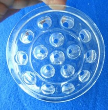 Vintage Glass Flower Frog 16 hole 5"